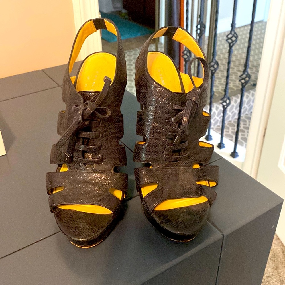 Coach lace up platform! Super comfortable